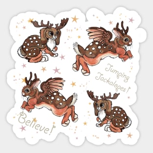 Jumping Jackalopes Sticker